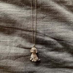 Fake crystal dog necklace